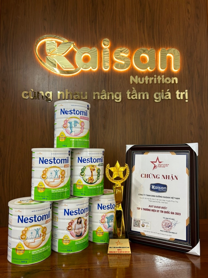 Top 5 Thương Hiệu Uy Tín – Chất Lượng quốc gia 2023 gọi tên Kaisan Nutrition
