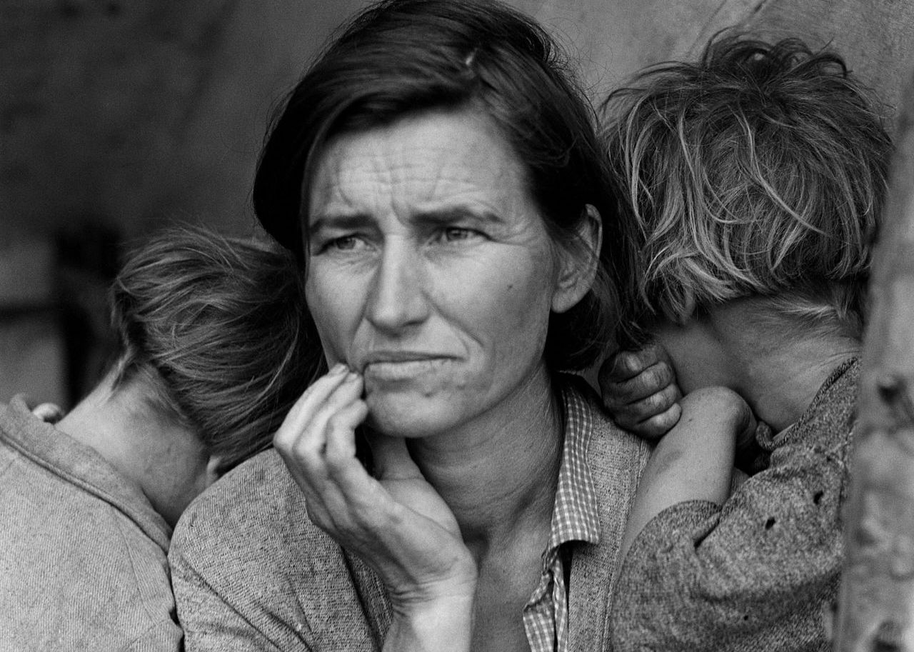 Bức ảnh nổi tiếng thời Đại suy thoái ở Mỹ có tên “người mẹ di cư” của Dorothea Lange chụp năm 1936