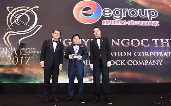 Ông chủ Egroup nhận giải thưởng Doanh nhân châu Á 