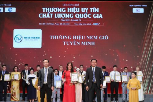  Thương hiệu Nem Giò Tuyên Minh khẳng định chất lượng sản phẩm khi được đề cử “Top 5 – Thương hiệu uy tín chất lượng quốc gia 2023
