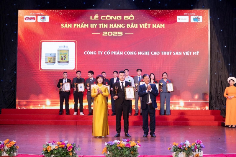 Công ty CP CNC Thủy Hải Sản Việt Mỹ nhận giải TOP 10 Sản phẩm uy tín năm 2025