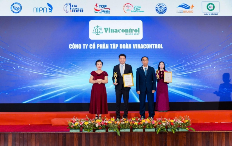 Vinacontrol được vinh danh tại hạng mục Sản phẩm và Dịch vụ Chất lượng Châu Á 2026