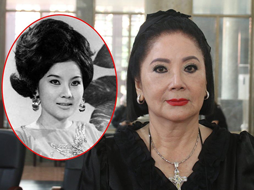 Ở tuổi 75, người đẹp được xem là đại diện của "nhan sắc Sài Gòn" lúc bấy giờ Mộng Tuyền vẫn giữ được nét đẹp mặn mà