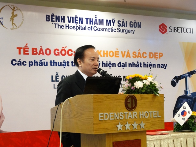 khách sạn Eden, Bệnh viện thẩm mỹ Sài Gòn, tế bào gốc, công nghệ tiên tiến, diễn đàn y học,  viện nghiên cứu hàn lâm, phương tiện truyền thông đại chúng, mô tạng,  tập đoàn mỹ phẩm